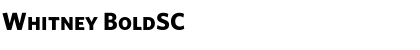 Download Whitney BoldSC Font Title Preview