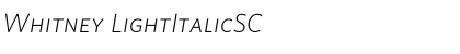 Download Whitney LightItalicSC Font Title Preview