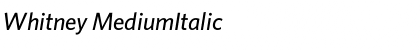 Download Whitney MediumItalic Font Title Preview