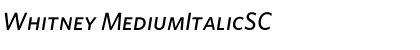 Download Whitney MediumItalicSC Font Title Preview