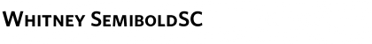 Download Whitney SemiboldSC Font Title Preview