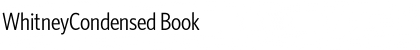 Download WhitneyCondensed Book Font Title Preview
