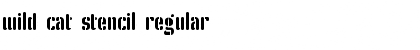 Download Wild Cat Stencil Regular Font Title Preview