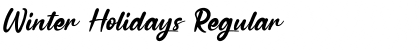 Download Winter Holidays Regular Font Title Preview