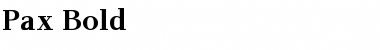 Download Pax Bold Font Title Preview