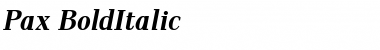 Download Pax BoldItalic Font Title Preview
