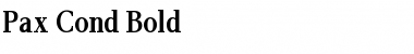 Download Pax Cond Bold Font Title Preview