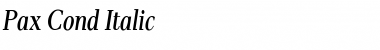 Download Pax Cond Italic Font Title Preview