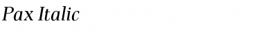 Download Pax Italic Font Title Preview