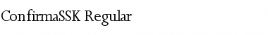 Download ConfirmaSSK Regular Font Title Preview