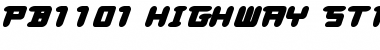 Download PB1101 HIGHWAY STAR Regular Font Title Preview