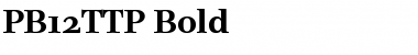 Download PB12TTP-Bold Regular Font Title Preview