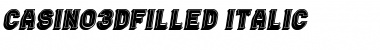 Download Casino 3D Filled Italic Font Title Preview