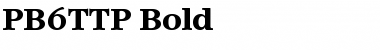 Download PB6TTP-Bold Regular Font Title Preview
