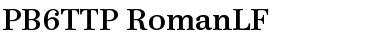 Download PB6TTP-RomanLF Regular Font Title Preview