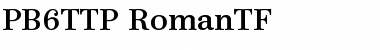 Download PB6TTP-RomanTF Regular Font Title Preview