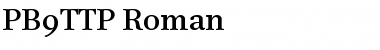 Download PB9TTP-Roman Regular Font Title Preview