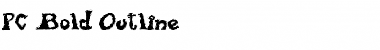 Download PC Bold Outline Regular Font Title Preview