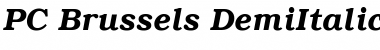 Download PC Brussels DemiItalic Font Title Preview