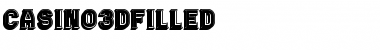 Download Casino 3D Filled Regular Font Title Preview