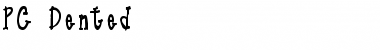 Download PC Dented Regular Font Title Preview