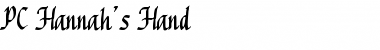 Download PC Hannah's Hand Regular Font Title Preview
