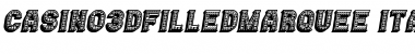 Download Casino 3D Filled Marquee Italic Font Title Preview