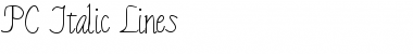 Download PC Italic Lines Regular Font Title Preview