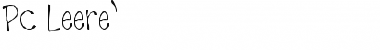 Download PC Leere` Regular Font Title Preview