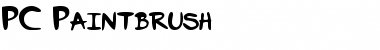 Download PC Paintbrush Regular Font Title Preview