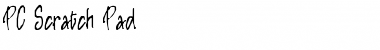 Download PC Scratch Pad Regular Font Title Preview