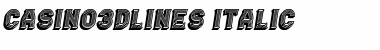 Download Casino 3D Lines Italic Font Title Preview