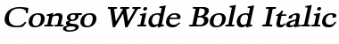 Download Congo Wide Bold Italic Font Title Preview