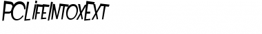 Download PCLifeIntoxExt Regular Font Title Preview