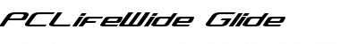 Download PCLifeWide Glide Regular Font Title Preview