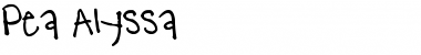 Download Pea Alyssa Regular Font Title Preview