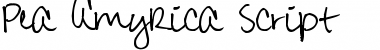 Download Pea Amy*Rica Script Regular Font Title Preview