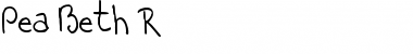 Download Pea Beth R Regular Font Title Preview