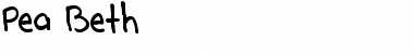 Download Pea Beth Regular Font Title Preview