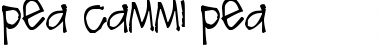 Download Pea cammi-pea Regular Font Title Preview