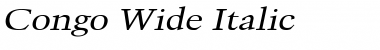 Download Congo Wide Italic Font Title Preview