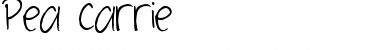 Download Pea Carrie Regular Font Title Preview