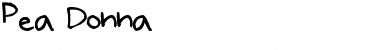Download Pea Donna Regular Font Title Preview