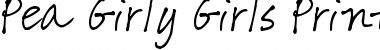 Download Pea Girly Girls Print Regular Font Title Preview