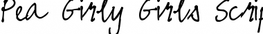 Download Pea Girly Girls Script Regular Font Title Preview