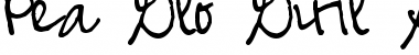 Download Pea Glo-Girl Script Regular Font Title Preview