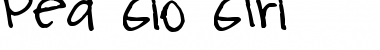 Download Pea Glo-Girl Regular Font Title Preview