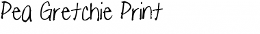 Download Pea Gretchie Print Regular Font Title Preview