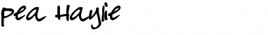Download Pea Haylie Regular Font Title Preview