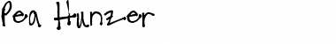 Download Pea Hunzer Regular Font Title Preview